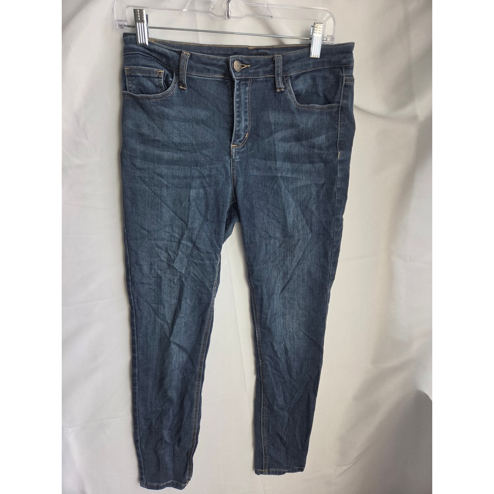 Cello Skinny Jeans Womens  Blue Dark Wash Skinny High Rise Tapered